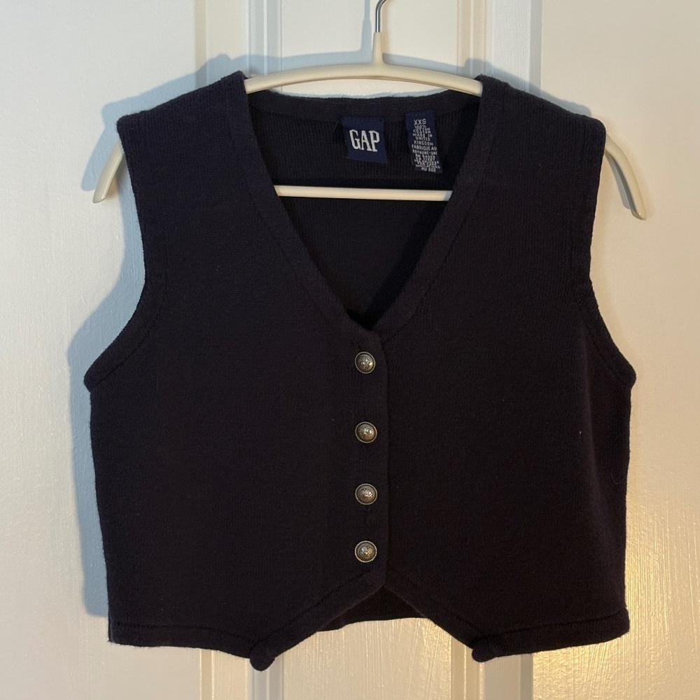 GAP KIDS Navy Blue Cotton Knit Vest Size XXS